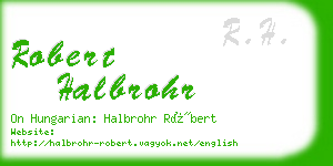 robert halbrohr business card